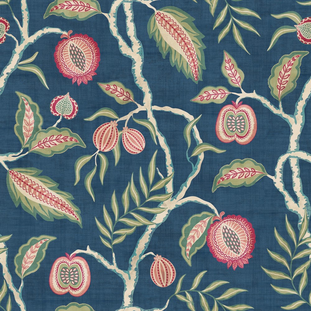 Fruits of Paradise Wallpaper 100022EH by Esselle Home in Navy Blue